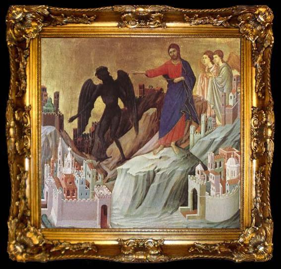 framed  Duccio di Buoninsegna The Temptation of Christ on the Mountain (mk08), ta009-2